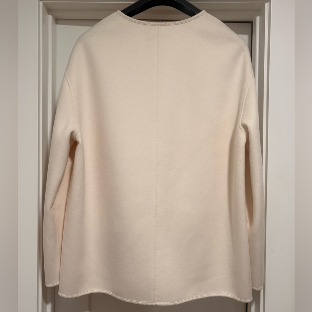 Rohe- Cream Knot-Front Jacket- Double Wool and Cashmere! NWT! - Picture 2 of 4